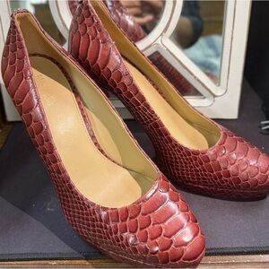 Michael Kors Red Snakeskin Heels
